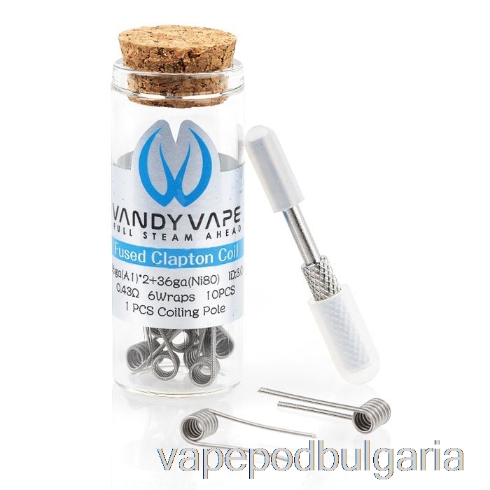 Vape 10000 Дръпки Vandy Vape Performance Prebuilt Coils 0.43ohm Fused Clapton Coil